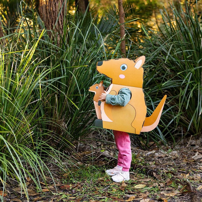 3D Cardboard Kangaroo Costume Kit - Mila the Kangaroo costume